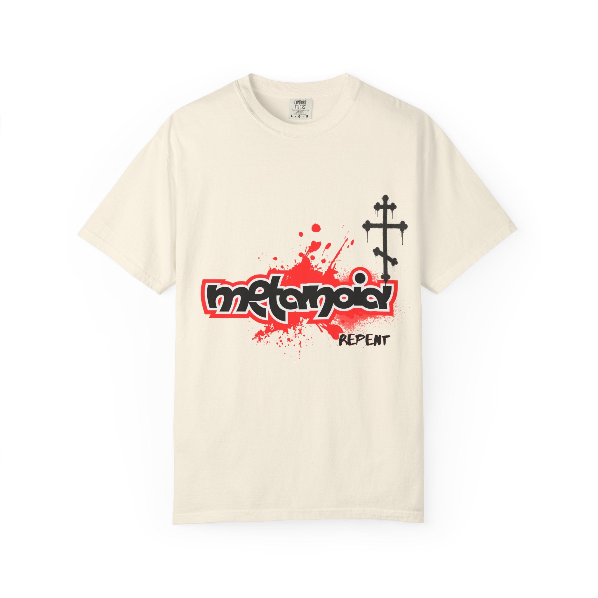 Repent Metanoia Graphic T-Shirt — Christian Cross Streetwear Tee