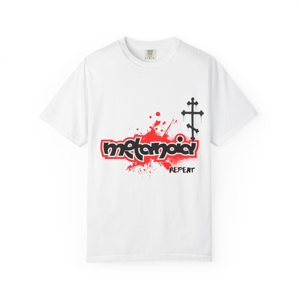 Repent Metanoia Graphic T-Shirt — Christian Cross Streetwear Tee