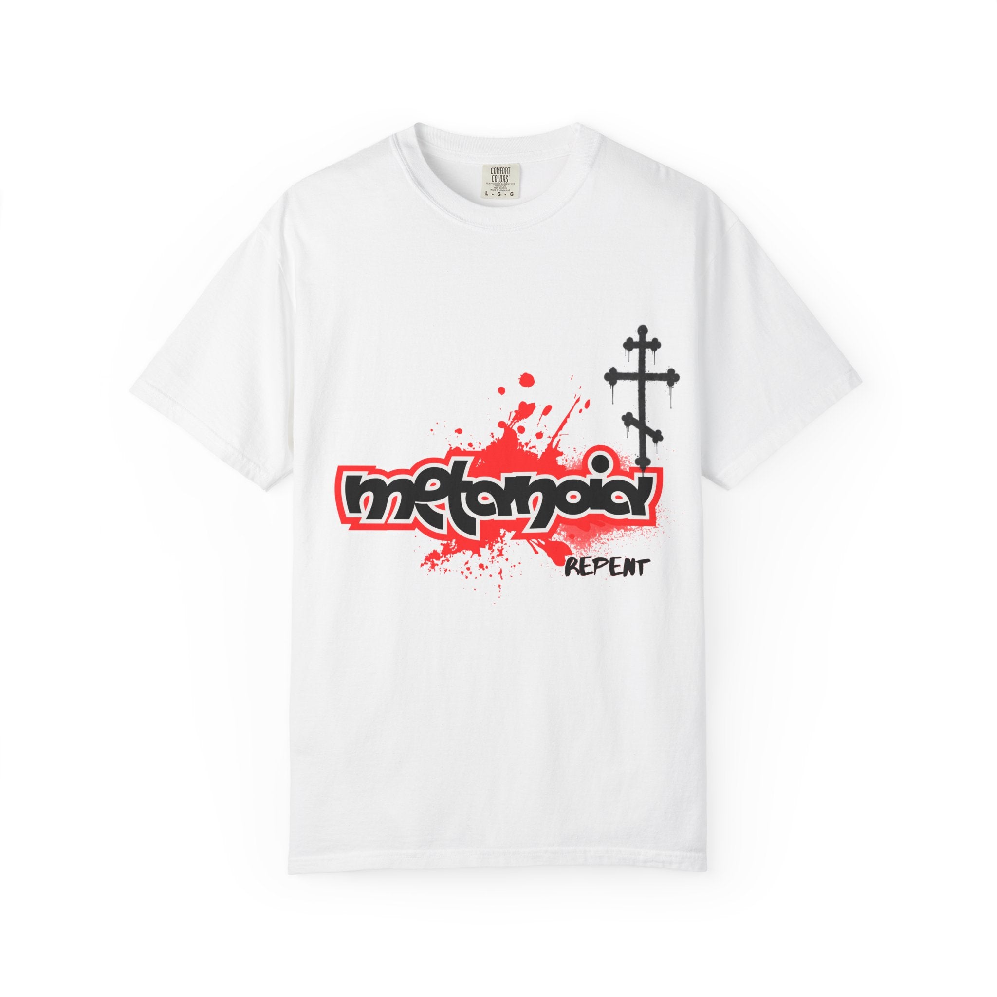 Repent Metanoia Graphic T-Shirt — Christian Cross Streetwear Tee